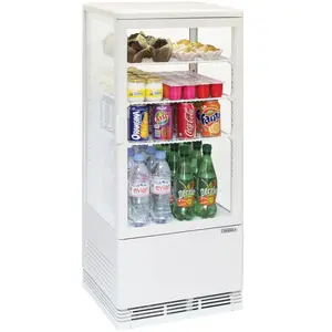 Mini Frigo Vitrine Réfrigérée à Poser - 78 Litres Blanche - Casselin pas cher
