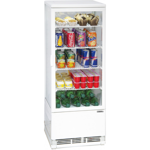 Comparateur de prix : Vitrine Réfrigérée à Poser - 98 Litres Blanche - Casselin