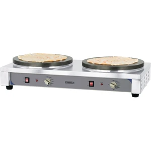 Crêpière professionnelle électrique double - Diamètre 400 mm - Casselin pas cher