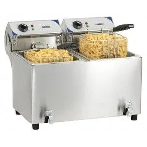 Comparateur de prix : Casselin Bartscher Friteuse professionnelle 2 x 7 litres avec vanne de vidange