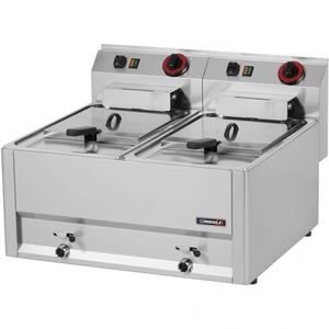 Friteuse Professionnelle électrique avec vanne de vidange 2x8 litres 66 - CasselinVendu paramazon