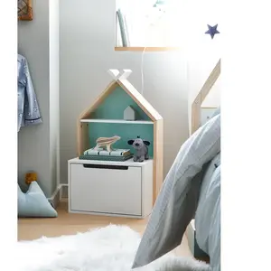 Vertbaudet Chevet enfant fond réversible bleu ou rose LIGNE TIPILI blanc pas cher