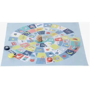Vertbaudet Jeu de voyage de l'oie et des petits chevaux en bois FSC® multicolore pas cher