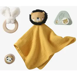 Comparateur de prix : Vertbaudet Coffret cadeau 4 pièces : doudou personnalisable + anneau d...