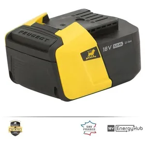 Peugeot Batterie 5,0 Ah - 18 V - pour outils EnergyHub - ENERGYHUB-18V50 PEUGEOT