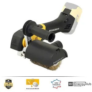 PEUGEOT OUTILLAGE EnergyBrush-18VBL Rénovateur Brushless 18 V- Livrée sans Batterie Ni Chargeur pas cher