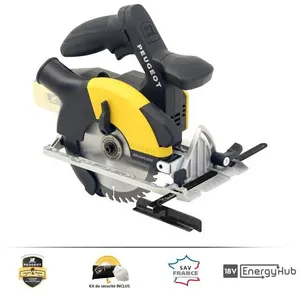 Peugeot Scie circulaire 165 mm - Brushless 18 V - lame 40T - EnergySaw...Vendu paramazon