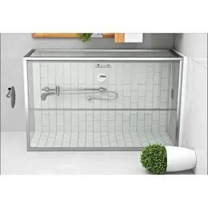 Comparateur de prix : Porte coulissante equi 137-140cm chromé en verre claire - roth - 14060...