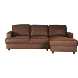PAUL Canape dangle droit 4 places - Tissu Marron vintage - Contemporain - L 215 x p 140 cm