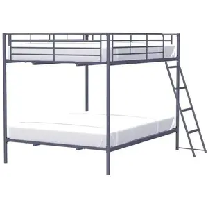 Comparateur de prix : DIVERS Lits superposes en metal - Dark Grey - Sommiers inclus - 2 x 140 x 190 cm -