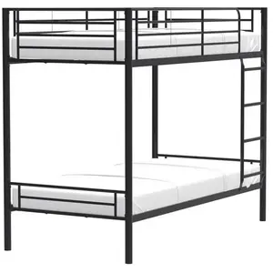 Comparateur de prix : Lits superposés séparables 2 x 90 x 190 cm en métal - Noir - Sommiers ...