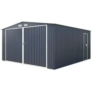 Comparateur de prix : Garage en métal 16 m² - Avec kit d'ancrage inclus 3,80 m x 4,20 m