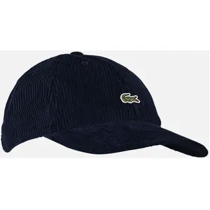 Casquette ajustable en velours par Lacoste Bleu T.U pas cher