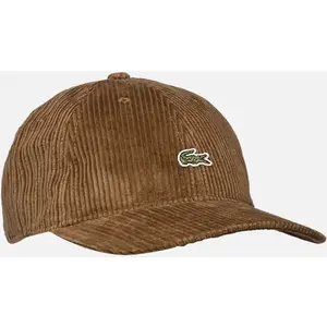 Casquette ajustable en velours par Lacoste Marron T.U pas cher