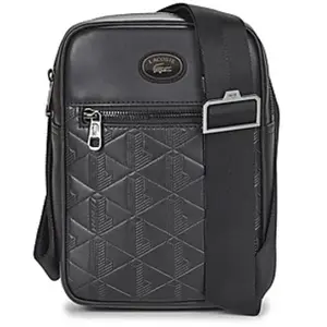 Vertical Monogram Print Leather Bag par Lacoste Noir T.U Sacs pas cher
