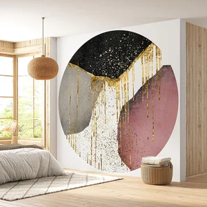 Lumalea Papier peint rond / cercle - Abstrait 3617689598536 - Diamètre 30 cm pas cher