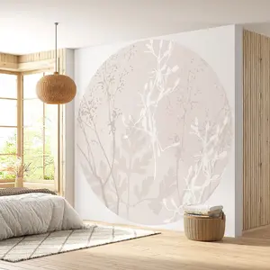 Lumalea Papier peint rond / cercle - Motif floral 3617689595849 - Diamètre 195 cm en 3 Parties pas cher