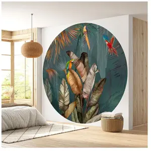 Lumalea Papier peint rond / cercle - Tropical 3617689732367 - Diamètre 50 cmVendu paramazon
