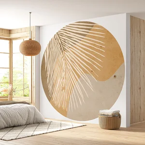 Lumalea Papier peint rond / cercle - Motif botanique 3617689746296 - Diamètre 40 cm pas cher