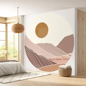 Comparateur de prix : Lumalea Papier peint rond / cercle - Paysage boho 3617689741604 - Diamètre 60 cm