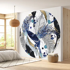 Comparateur de prix : Lumalea Papier peint rond / cercle - Motif botanique 3617689743417 - D...
