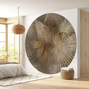 Lumalea Papier peint rond / cercle - Motif botanique 3617689747545 - Diamètre 40 cm pas cher