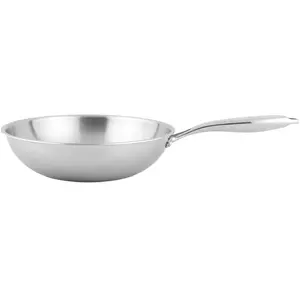 Wok 28cm en inox - Tous feux dont induction CARREFOUR HOME pas cher