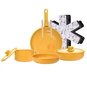 Batterie de cuisine 12 pi ¨ces C ©ramique Rev  tement Anti-adh ©sif To... pas cher
