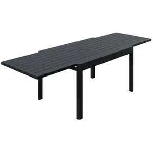 HYBA Table de Jardin à lattes 135-270cm Gris Sydney pas cher