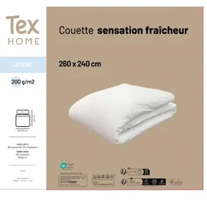 Couette Légère 260x240cm Sensation fraîcheur TEX HOME pas cher