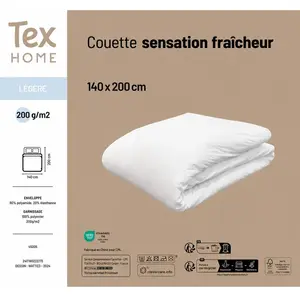 Couette Légère Sensation fraîcheur 140x200cm TEX HOME pas cher