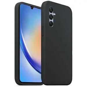 Akashi Coque pour Samsung Galaxy A16 Silicone Flexible Toucher Gomme Noir pas cher