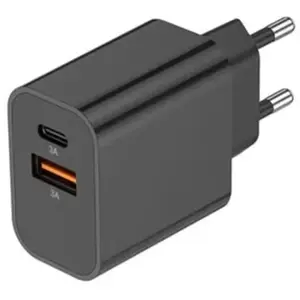 Comparateur de prix : Akashi Chargeur Secteur USB-C + USB 15W Charge Rapide Compact Noir