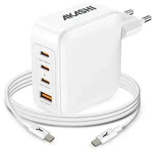 Comparateur de prix : Akashi Chargeur Secteur 130W - USB-C + USB-A (Macbook, PC, Laptop ...)