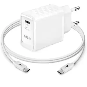 Akashi Pack Chargeur Secteur USB-C GaN 20W + Câble pas cher