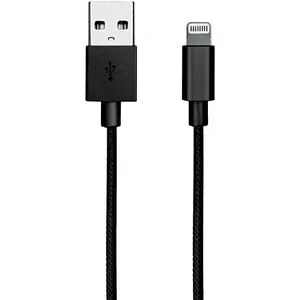 Akashi Câble Lightning / USB iPhone, iPod, iPad Nylon Tressé Noir