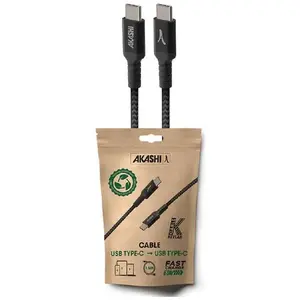 Akashi Câble Eco Kevlar USB-C vers USB-C Noir - 1.5 m pas cher