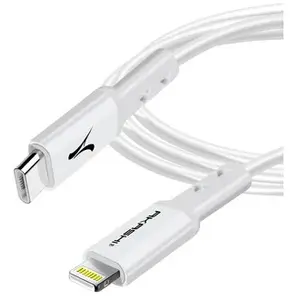 Câble USB-C vers Lightning Charge Rapide 3A Charge Synchro 3m Akashi Blanc