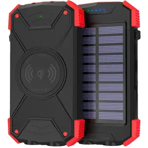 Comparateur de prix : Akashi - Banque d'énergie solaire sans fil - Li - 10000 mAh - 2.1 A (USB)