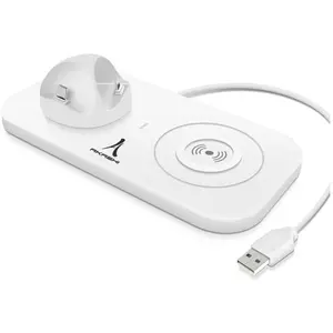 Comparateur de prix : Altadif Station de charge Universel 4-en-1 USB-C / Lightning / Micro-USB/QI Akashi Blanc