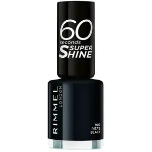 Comparateur de prix : Rimmel 60 Seconds Super Shine vernis à ongles teinte 900 Black 8 ml