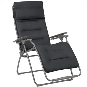 Lafuma Fauteuil relaxation Futura Be Comfort noir gris LFM3130 8902 pas cher