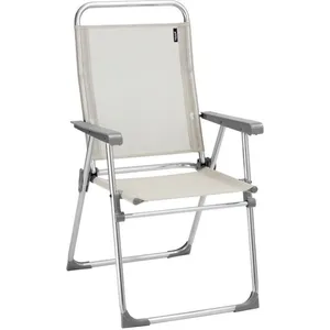 Chaise pliante Lafuma Mobilier Alu Victoria Batyline beige clair pas cher