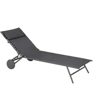 Bain de Soleil Pliant Miami Batyline® Duo LAFUMA MOBILIER  Métal pas cher