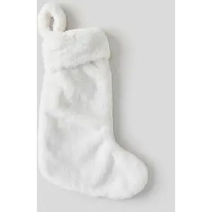 Monoprix Maison Chaussette de Noël poils doudou pas cher