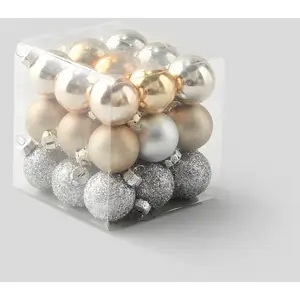 MONOPRIX Boite de 27 boules plastiques, 30 mm