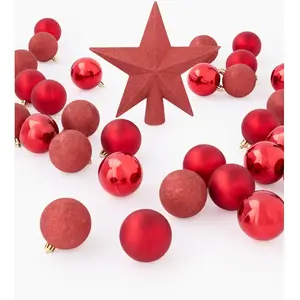 MONOPRIX Boite 33 assortiments boule et ornement en plastique pas cher
