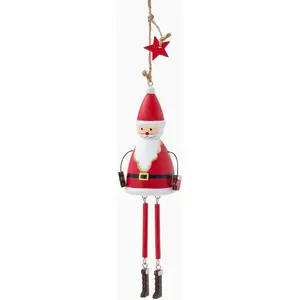 MONOPRIX Ornement en bois père noël avec de grandes jambes