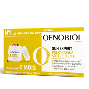 Comparateur de prix : Oenobiol Sun expert Préparateur Solaire 3en1 Triple action 2x30 capsul...