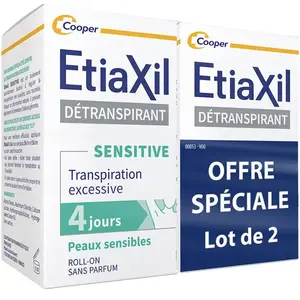 Etiaxil Détranspirant Sensitive Peaux Sensibles Roll-On 2x15ml